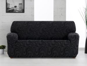 Ελαστικά καλύμματα καναπέ Danubio-Πολυθρόνα-Μαύρο -10+ Χρώματα Διαθέσιμα-Καλύμματα Σαλονιού