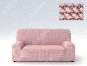 Ελαστικά Καλύμματα Προσαρμογής Σχήματος Καναπέ Milos – C/22 Ροζ – Πενταθέσιος -10+ Χρώματα Διαθέσιμα-Καλύμματα Σαλονιού