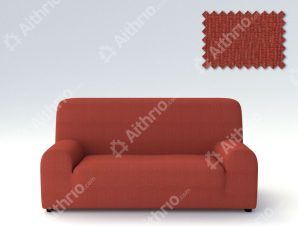Ελαστικά καλύμματα καναπέ Peru-Τριθέσιος-Κεραμιδί -10+ Χρώματα Διαθέσιμα-Καλύμματα Σαλονιού