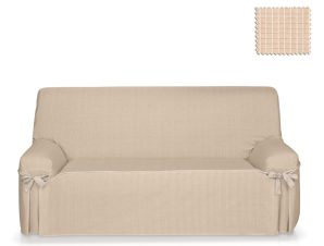 Καλύμματα καναπέ σταθερά με δέστρες Praga-Λινό-Τριθέσιος